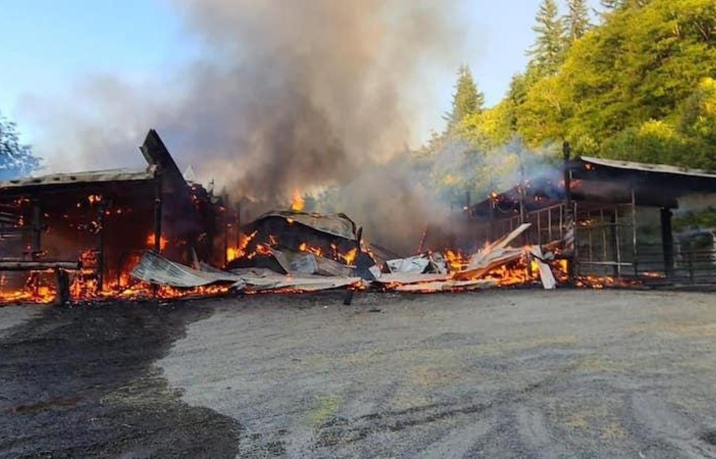 Barn fire