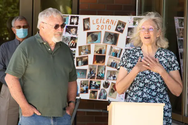  dedicate the Leilani Comfort Room.  Sept. 20, 2021 By Jens Odegaard  There’s a quote by animal activist Anthony Douglas Williams which reads: “When I look into the eyes of an animal, I do not see an animal. I see a living being. I see a friend. I feel a soul.”  When Jeannine Marshall-O’Brien looked at her beloved Leilani, she not only felt a soul, but she saw a little Shetland sheepdog princess.  “She was a little princess her whole life. I'll tell you what, she pranced,” Marshall-O’Brien said. “Even when 