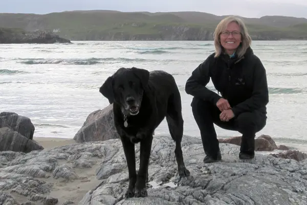 Jorie Clark and Luca Bratsi on the Isle of Harris, Scotland.