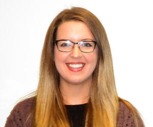 Smiling woman with glasses