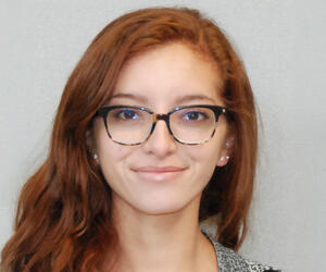 Smiling woman with glasses