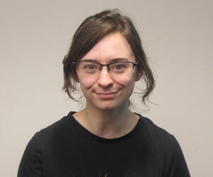 Smiling woman with glasses
