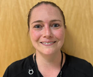 Woman smiling